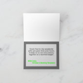 折り畳みサンキューカードモダンネオンストライプグリーンホテル サンキューカード (内部)