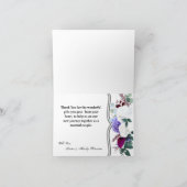折り畳みサンキューカードラベンダーハイビスカスオンホワイト サンキューカード (内部)