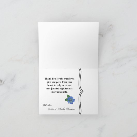 折り畳みサンキューカード伝統的鳥刺青スパー サンキューカード (内部)