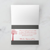 折り畳みサンキューカード冬灰色/赤ツリー サンキューカード (内部)