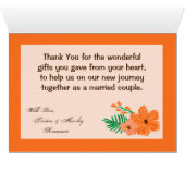 折り畳みサンキューカード春ハイビスカスフラワーハワイ (内部横(下))