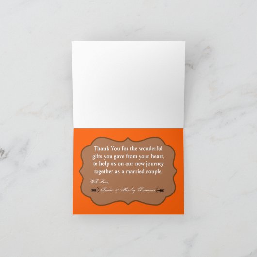 折り畳みサンキューカード狩りディアバックヘッド迷彩柄 サンキューカード (内部)