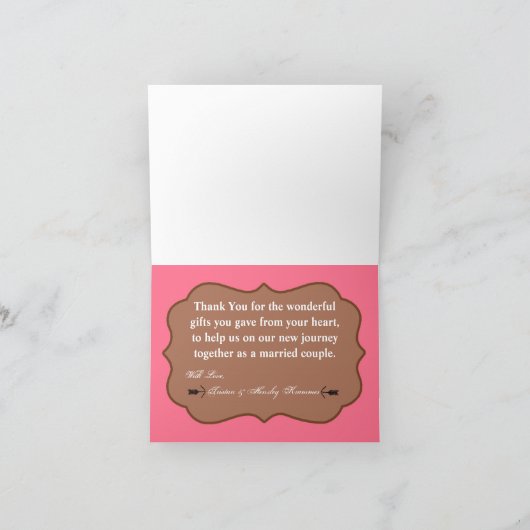 折り畳みサンキューカード狩りディアバックヘッド迷彩柄 サンキューカード (内部)