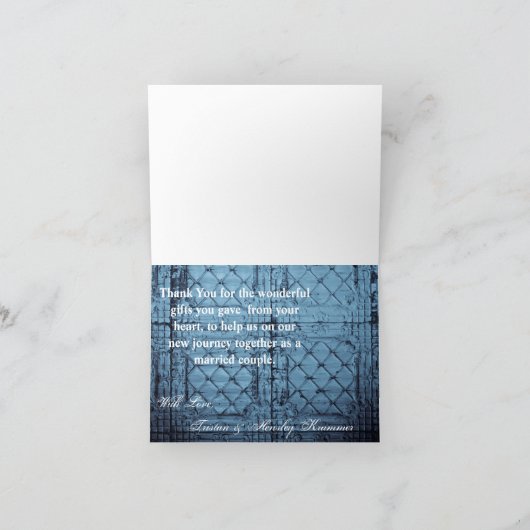 折り畳みサンキューカード素朴ティンパネル天井コウ サンキューカード (内部)