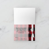 折り畳みサンキューカード赤バッファロープレイドベアーブラック サンキューカード (内部)