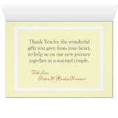 折り畳みサンキューカード黄色とレディーバグ (内部横(下))