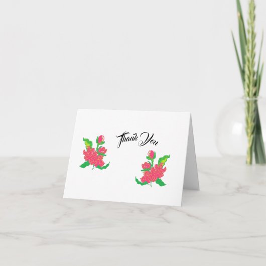 折り畳みサンキューカード：日本の花 サンキューカード (正面)