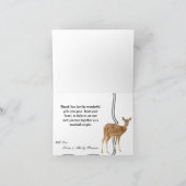 折り畳みサンキューカードXMASDeer DoeウッドランドバックL サンキューカード (内部)