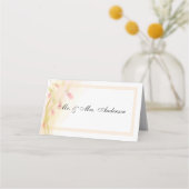 折り畳みシーティングカー淡い色のド – ピンクのマッチングセット プレイスカード (正面)