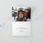 折り畳みスノーボーディングハイランドカウフォトカード シーズンカード (内部)
