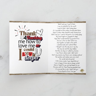 折り畳みソウルラブつながり詩カード1 サンキューカード