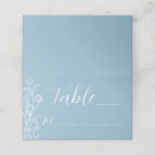 折り畳みダスティブルーフローラエレガント座席表 プレイスカード (外部開封)