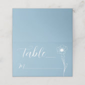 折り畳みダスティブルーフローラエレガント座席表 プレイスカード (外部開封)