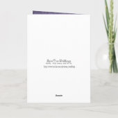 折り畳みダマスクバラパープル15周年記念 カード (裏面)