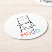 折り畳みチェアムードモンゴメリーアラバマブラール ラウンドペーパーコースター (アングル)
