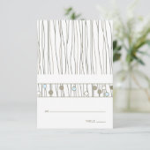 折り畳みテーブルプレースカード 招待状 (スタンド正面)