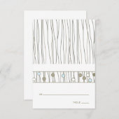 折り畳みテーブルプレースカード 招待状 (正面/裏面)