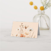 折り畳みネーム結婚カードのBoho花模様 プレイスカード (裏面)