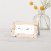 折り畳みネーム結婚カードのBoho花模様 プレイスカード (正面)