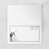 折り畳みネーム結婚座席表のカップル名前をカスタムする プレイスカード (外部開封)