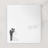 折り畳みネーム結婚座席表のカップル名前をカスタムする プレイスカード (外部開封)