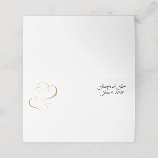 折り畳みネーム結婚座席表のカップル名前をカスタムする プレイスカード (外部開封)