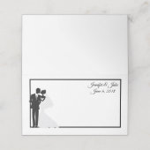 折り畳みネーム結婚座席表のカップル名前をカスタムする プレイスカード (外部開封)