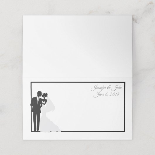 折り畳みネーム結婚座席表のカップル名前をカスタムする プレイスカード (外部開封)