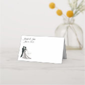 折り畳みネーム結婚座席表夫婦 プレイスカード (正面)