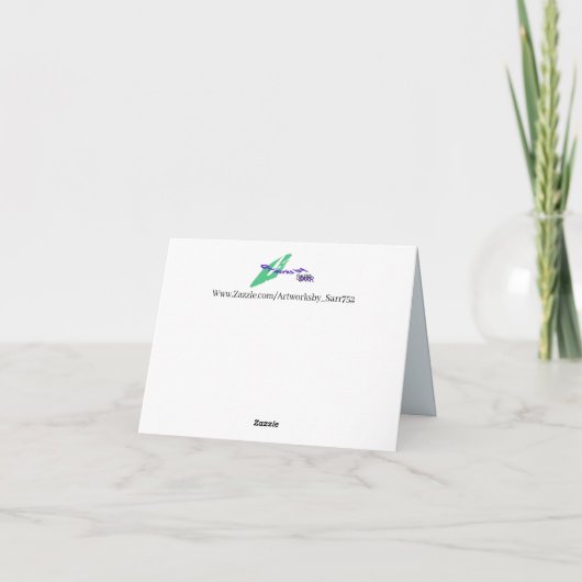 折り畳みノートカード:かすんだ日 ノートカード (裏面)