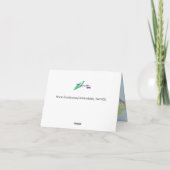 折り畳みノートカード：カナリア ノートカード (裏面)