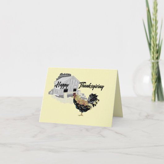 折り畳みノートカード：ハッピーサンクスギビング ノートカード (正面)