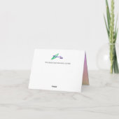 折り畳みノートカード：中のほこりっぽいデイレース ノートカード (裏面)