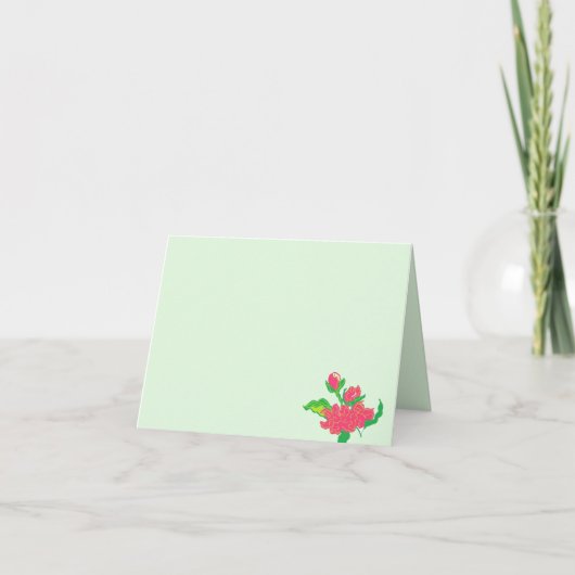 折り畳みノートカード：日本花 ノートカード (正面)