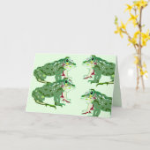 折り畳みノートカー空白のドの内側:カエル カード (黄色い花)