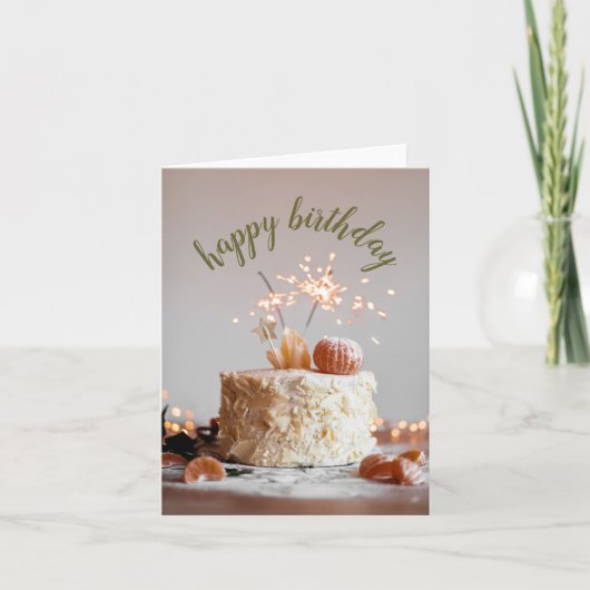 折り畳みハッピーバースデーカード サンキューカード (正面)