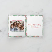 折り畳みハッピーホリーデイズ写真クリスマスカード シーズンカード (内部)