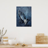 折り畳みハンズ祈りの言葉 – デューラー ポスター (キッチン)