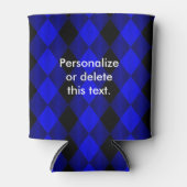 折り畳みハーレクイン – ブルー – ブラック – ドリンククーラーボックス 缶クーラー (正面)