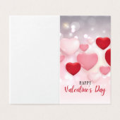 折り畳みバレンタインデーのカード (外部フラット)