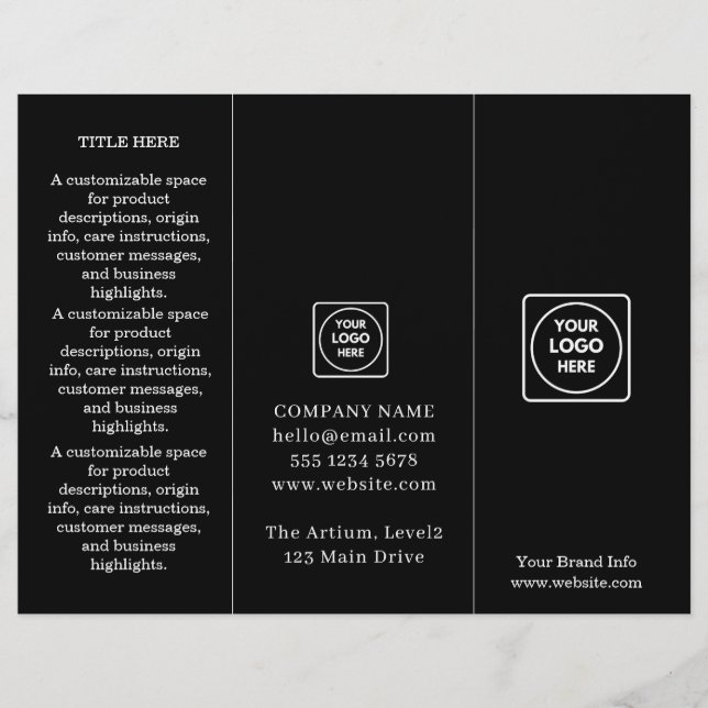 折り畳みパンフレット | カスタムモダン業 (正面)