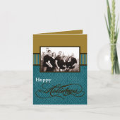 折り畳みパーソナライズされた式フォトグリーティングカード シーズンカード (正面)