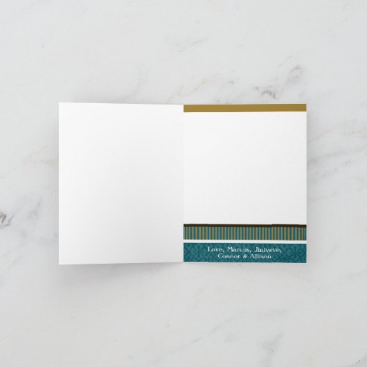 折り畳みパーソナライズされた式フォトグリーティングカード シーズンカード (内部)