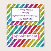 折り畳みビジネス+アポイントメントカード-グリッター 名刺 (外部フラット)