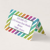 折り畳みビジネス+アポイントメントカード-グリッター 名刺 (裏面)