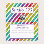 折り畳みビジネス+アポイントメントカード-グリッター 名刺 (内部フラット)