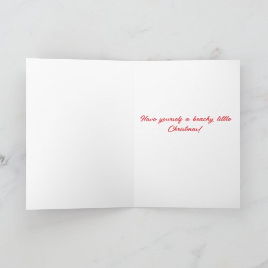 折り畳みビーチテーマヒトデ付きクリスマスカード シーズンカード (内部)