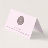 折り畳みピンクボトックスフィラーアフターケアカード 名刺 (裏面)