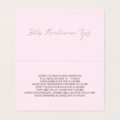 折り畳みピンクボトックスフィラーアフターケアカード 名刺 (内部フラット)