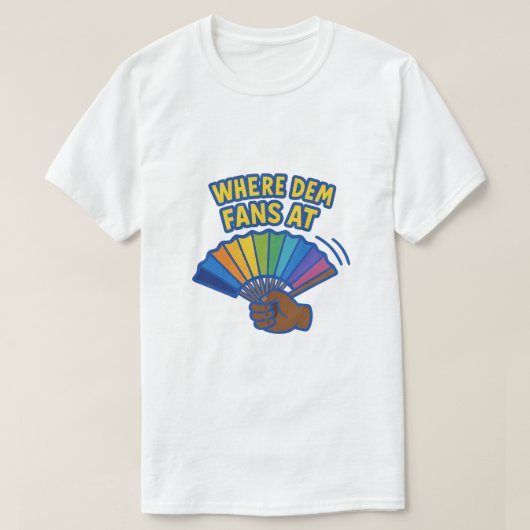 折り畳みファン – "どこDemファン –  Tシャツ (デザイン正面)